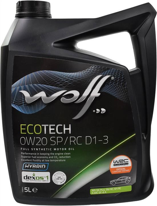 Wolf 1049892 Engine oil Wolf EcoTech SP/RC D1-3 0W-20, 5L 1049892