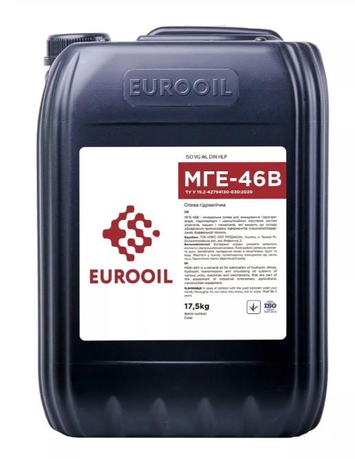 EUROOIL 1231800 Hydraulic oil EUROOIL E-OIL МГЕ-46В, 17,5L 1231800