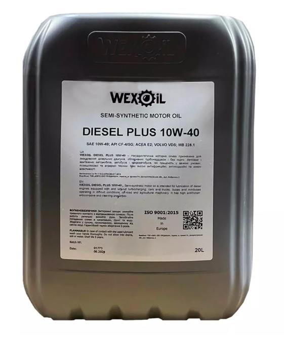 WEXOIL 1232819 Engine oil WEXOIL Diesel Plus 10W-40, 20L 1232819