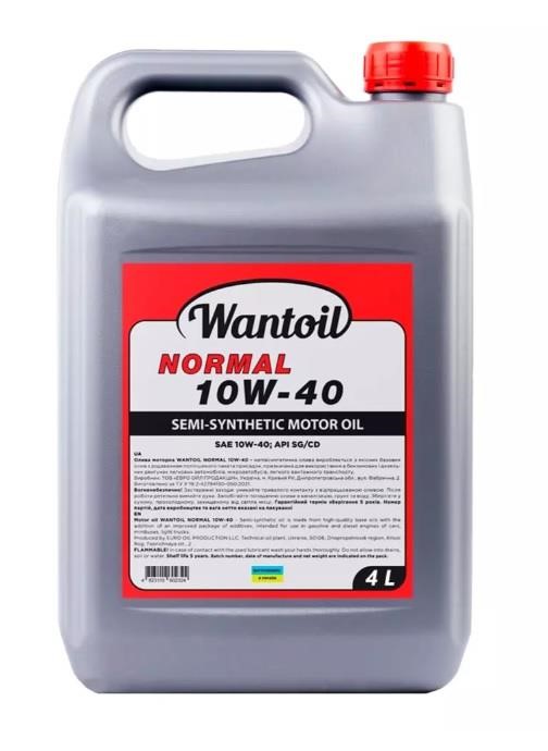 WANTOIL 1278579 Engine oil WANTOIL NORMAL 10W-40, 4L 1278579