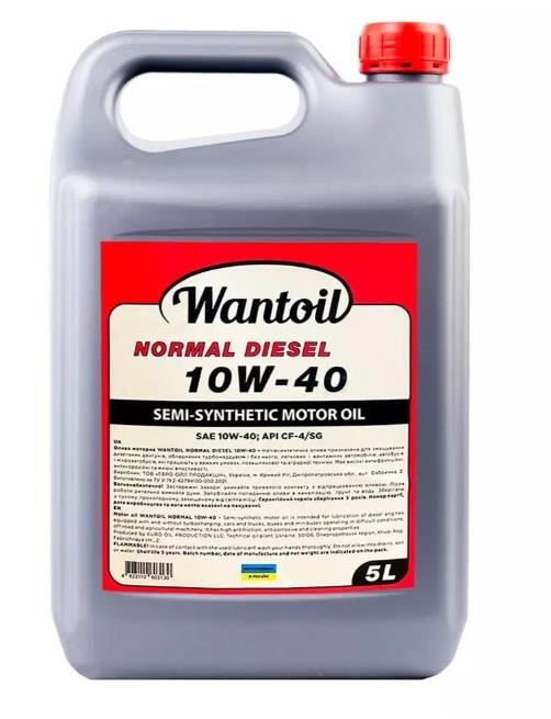 WANTOIL 1278587 Engine oil WANTOIL NORMAL DIESEL 10W-40, 5L 1278587