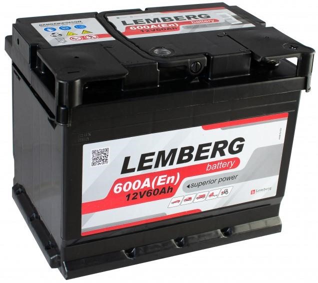 LEMBERG battery LB60-0 Battery LEMBERG battery 12V 60Ah 600A(EN) R+ LB600