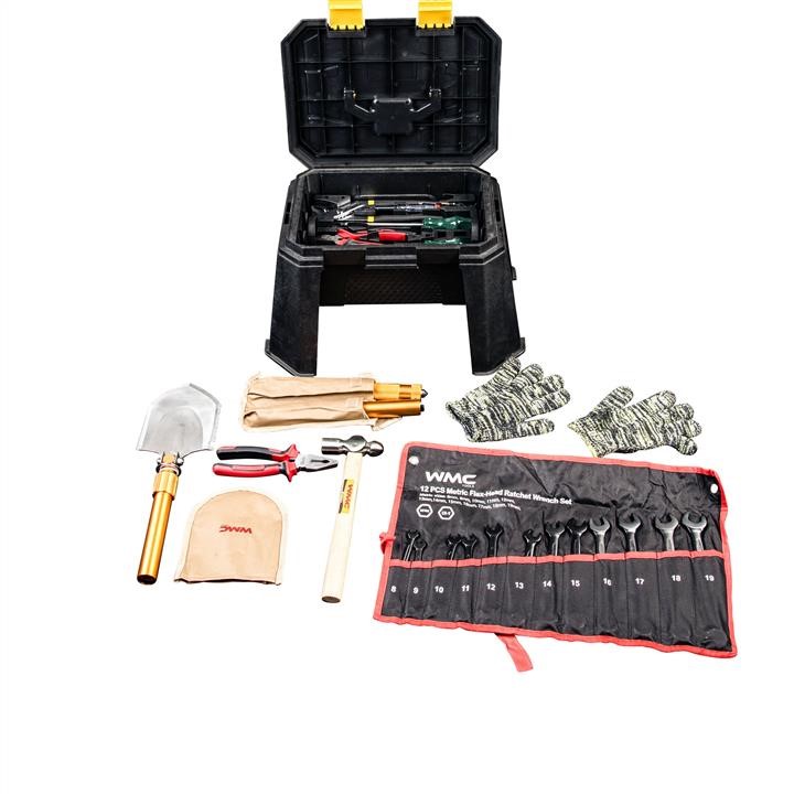 WMC Tools WT-4065C Stool with built-in drawer and tool kit WT4065C