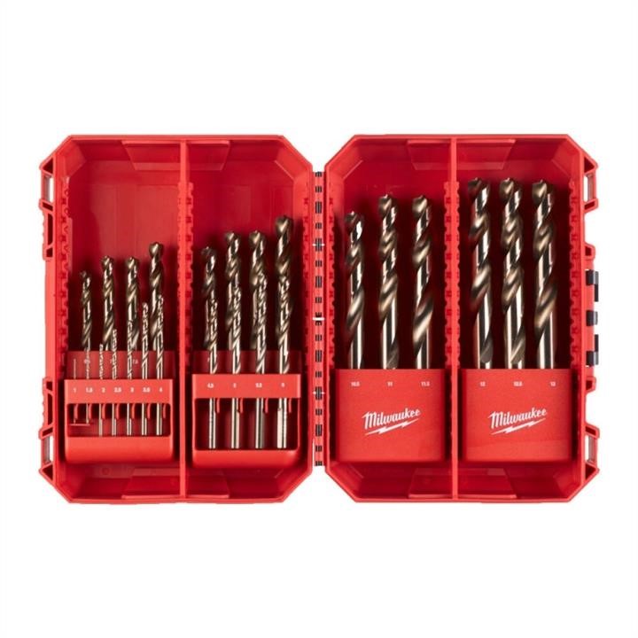 4932493868 Milwaukee Metal drill bit set HSS-Co (1-13 mm) 25 items RED COBALT Milwaukee Packout