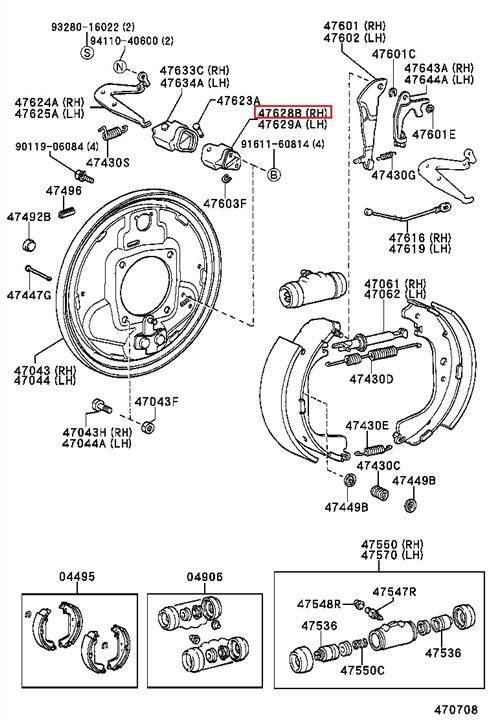 4762826010 Toyota Bracket