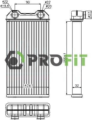 Profit 1760-0376 Heat exchanger, interior heating 17600376