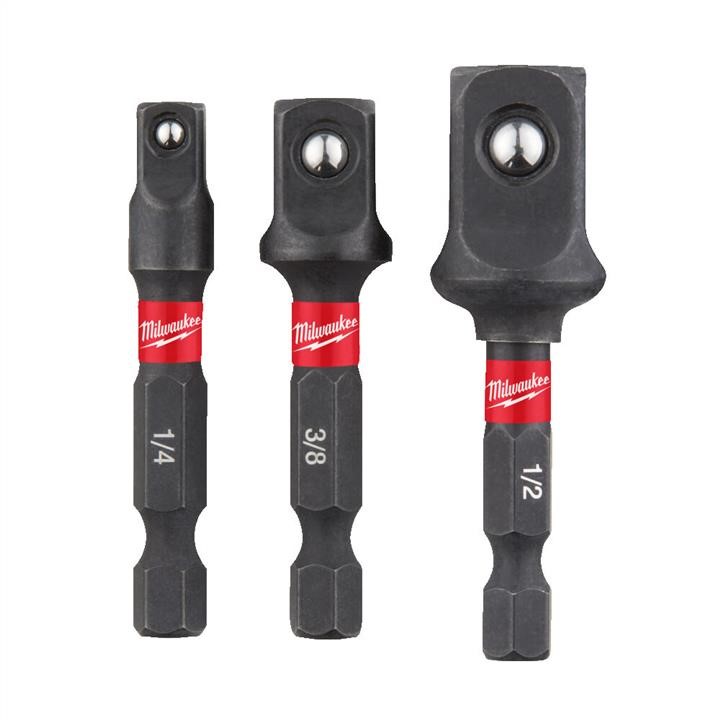4932479228 Milwaukee A set of adapters for impact sockets, 3 pcs. Milwaukee set