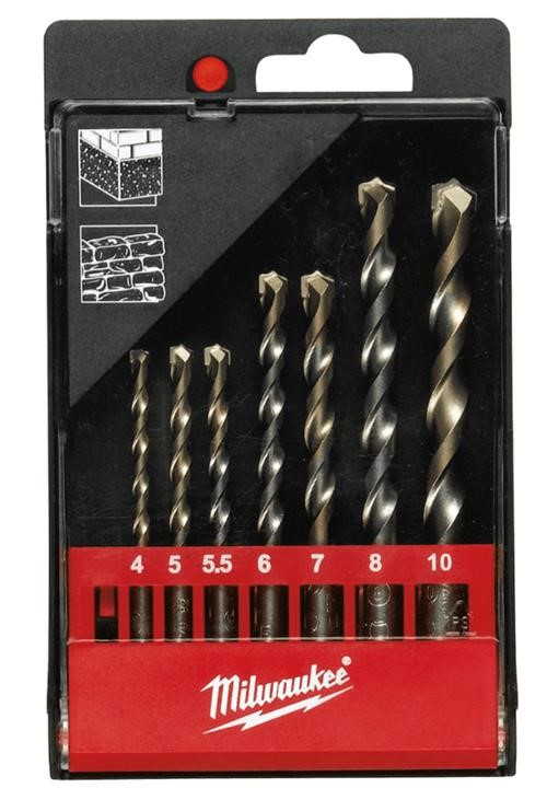 4932480158 Milwaukee Concrete Drill /3, 4, 5, 6, 7, 8, 9, 10 Mm/ Set of 8 Pcs. Set Milwaukee