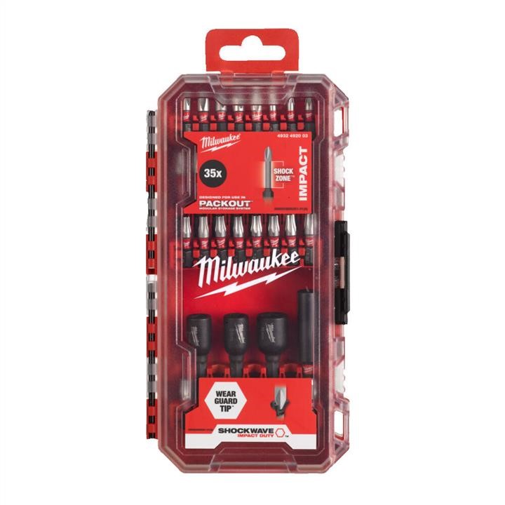 Set of Shockwave Screwdriver Bits and Socket Bits - 35 Ele Opk Milwa Milwaukee 4932492003