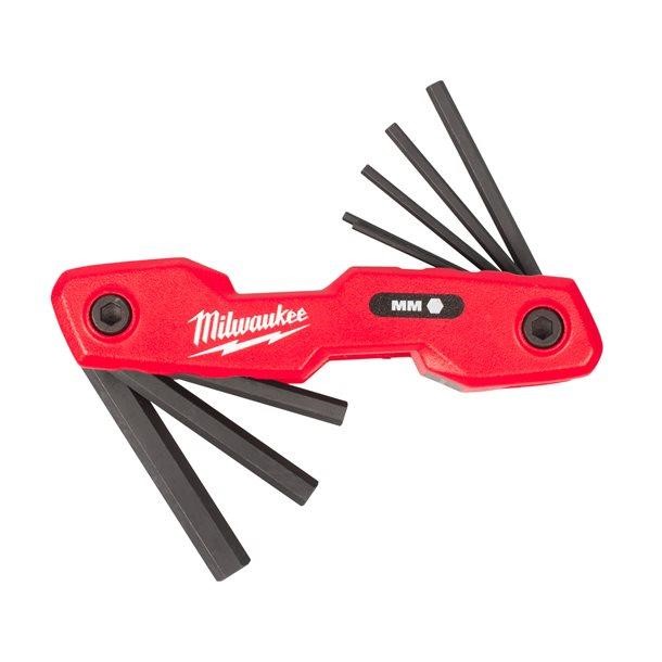 4932480978 Milwaukee Milwaukee Metric Folding Hex Wrench Set, 8 Pieces.