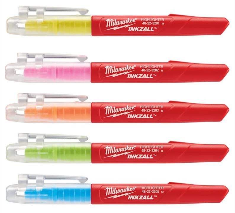 48223206 Milwaukee Set of text markers INKZALL colored Milwaukee, 5 pcs.