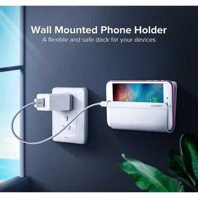 Phone holder UGREEN LP108 Adhesive Wall Mount Cell Phone Charging Holder For Phone (White) Ugreen UGR-30394