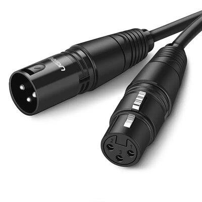 Ugreen UGR-20708 UGREEN AV130 Cannon Male to Female Microphone Extension Audio Cable 1m (Black)(UGR-207 UGR20708