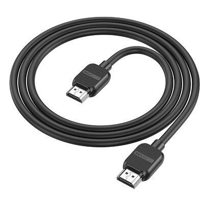 Borofone 6941991105975 BOROFONE BUS02 Vivido HDTV 2.0 male-to-male 4K HD data cable(L=1M) Black 6941991105975