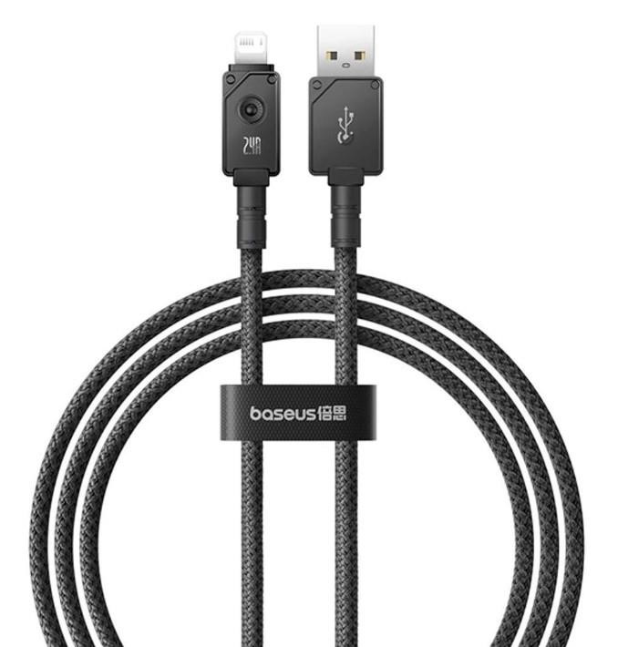 Baseus P10355802111-00 Baseus Unbreakable Series Fast Charging Data Cable USB to iP 2.4A 1m Cluster Black P1035580211100