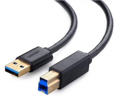 Ugreen UGR-30753 UGREEN US210 USB 3.0 AM to BM Print Cable 1m (Black）(UGR-30753) UGR30753