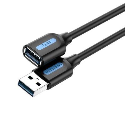 Vention CBHBF Vention USB 3.0 A Male to A Female Extension Cable 1M black PVC Type (CBHBF) CBHBF