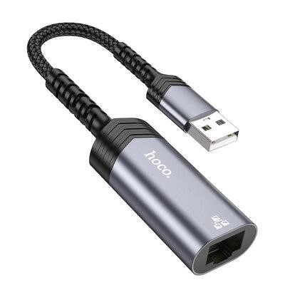 Hoco 6942007611954 HOCO UA26 USB ethernet adapter(100 Mbps) Metal Gray 6942007611954