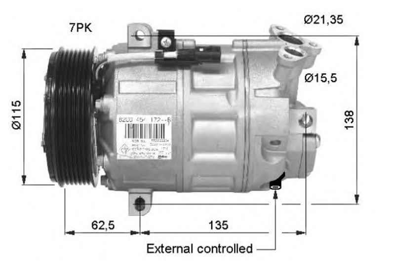 MSG Rebuilding 8200705022 R Air conditioning compressor remanufactured 8200705022R
