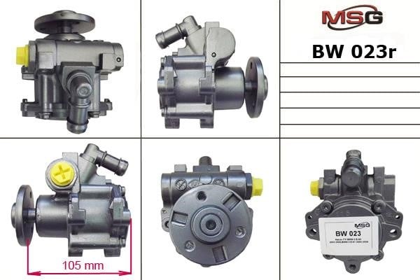MSG Rebuilding BW023R Power steering pump reconditioned BW023R