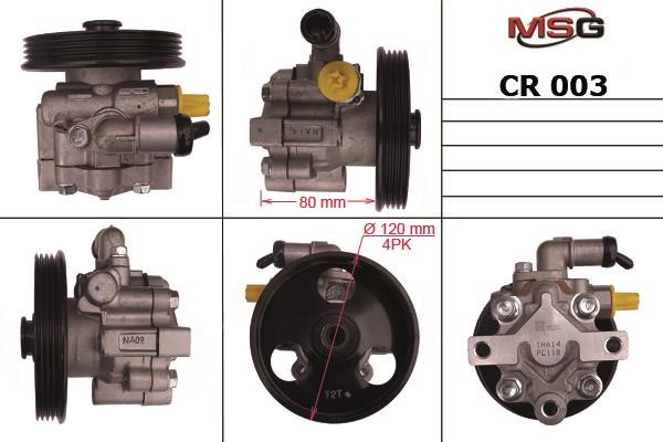 MSG Rebuilding CR003R Power steering pump reconditioned CR003R