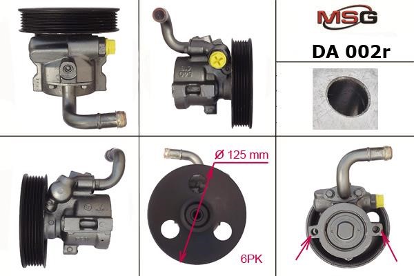 MSG Rebuilding DA002R Power steering pump reconditioned DA002R