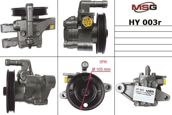 MSG Rebuilding HY003R Power steering pump reconditioned HY003R