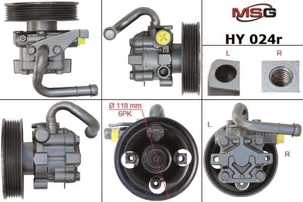 MSG Rebuilding HY024R Power steering pump reconditioned HY024R