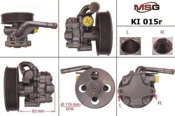 MSG Rebuilding KI015R Power steering pump reconditioned KI015R