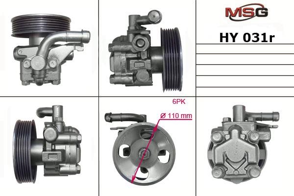 MSG Rebuilding HY031R Power steering pump reconditioned HY031R