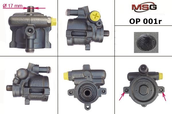MSG Rebuilding OP001R Power steering pump reconditioned OP001R