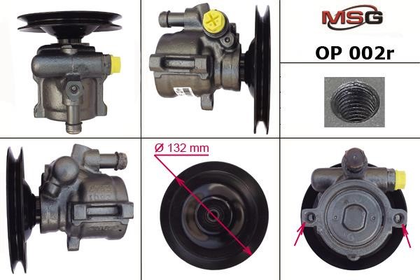 MSG Rebuilding OP002R Power steering pump reconditioned OP002R