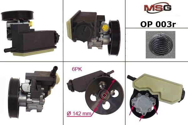 MSG Rebuilding OP003R Power steering pump reconditioned OP003R