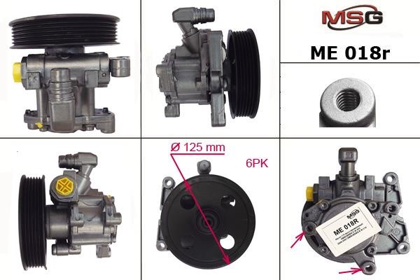 MSG Rebuilding ME018R Power steering pump reconditioned ME018R