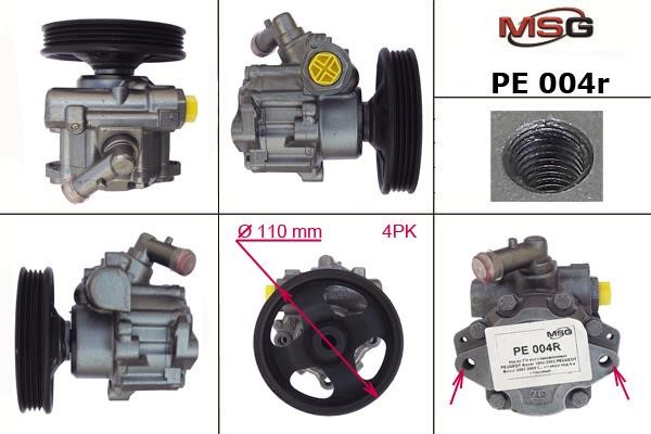 MSG Rebuilding PE004R Power steering pump reconditioned PE004R
