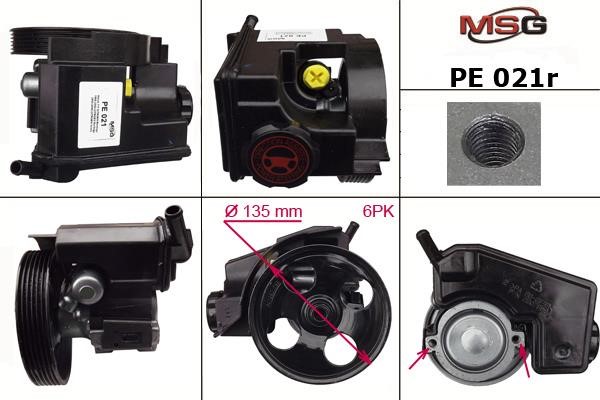MSG Rebuilding PE021R Power steering pump reconditioned PE021R