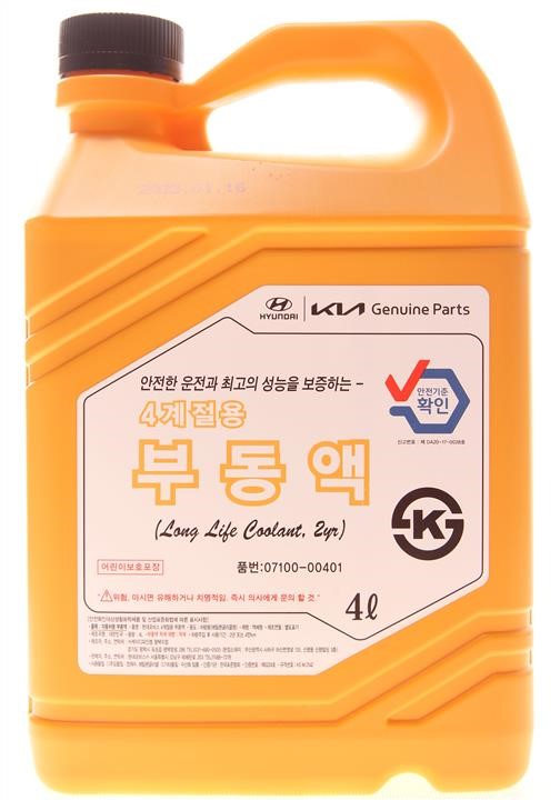 Hyundai/Kia 07100-00401 Hyundai / Kia G12 + antifreeze red, concentrate -80 ° C, 4l 0710000401