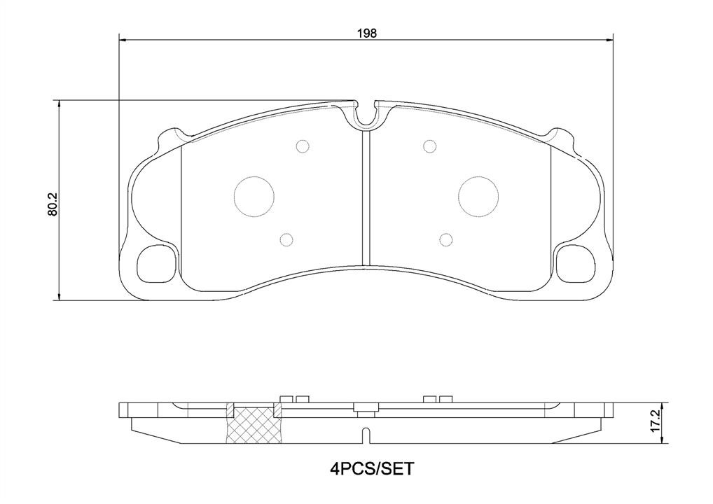 Brembo P 65 045 Brake Pad Set, disc brake P65045