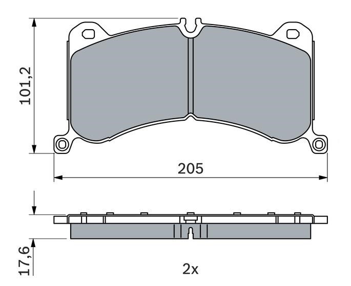 Disc brake pad set Audi E-tron: P85183 Brembo Brake pad set