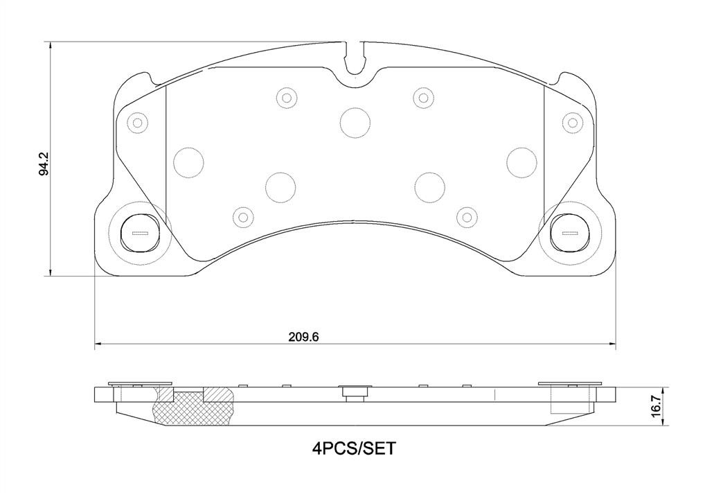 Brembo P65053N Brake Pad Set, disc brake P65053N