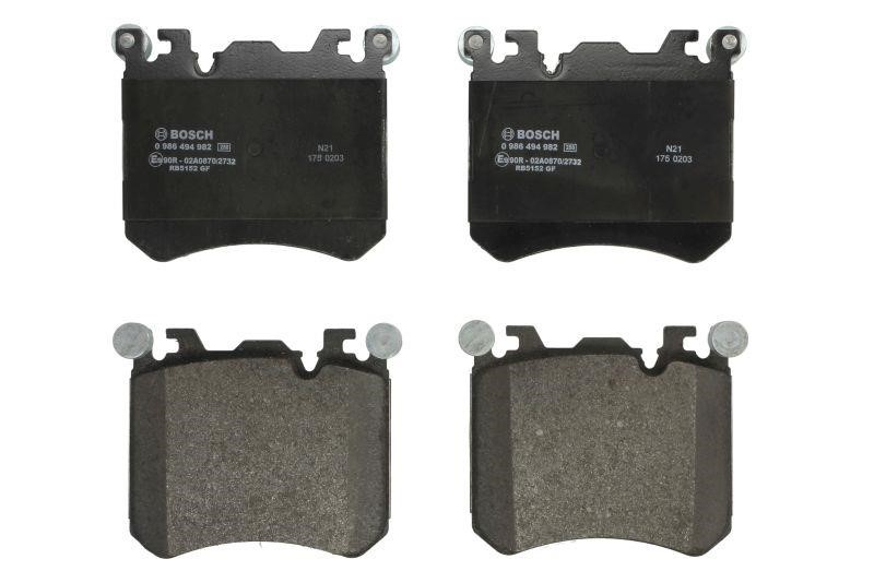 Disc brake pad set Rolls-Royce Dawn: 0986494982 Bosch Brake pad set