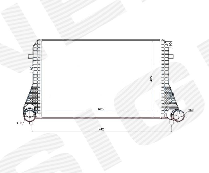 Signeda RI96542 Intercooler, charger RI96542