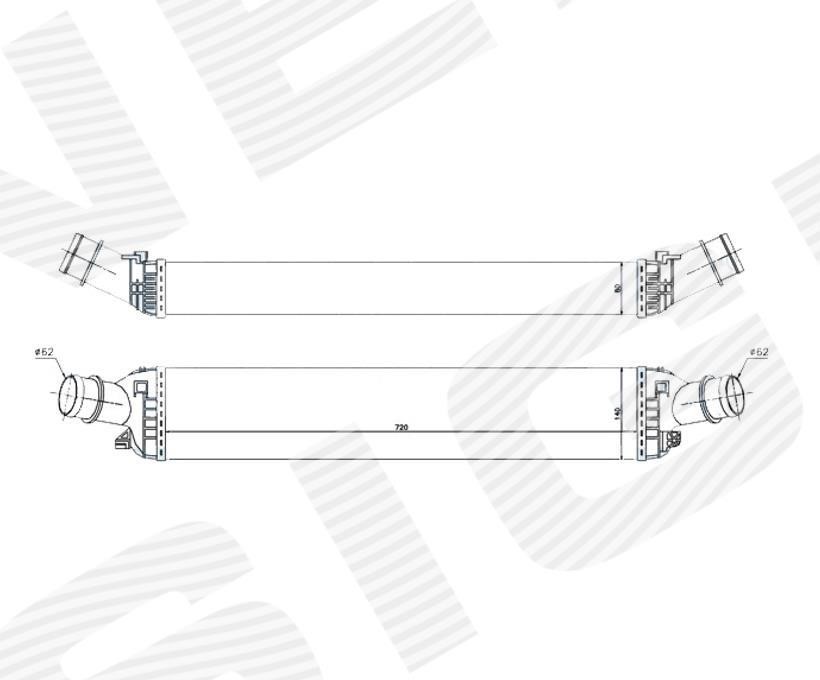 Signeda RI96618 Intercooler, charger RI96618