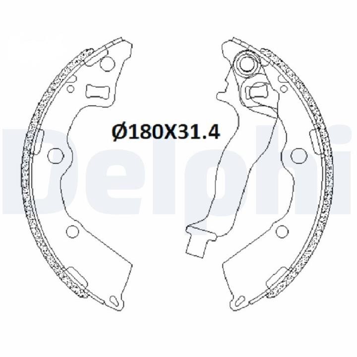 Brake shoe kit KIA Picanto (Kia Picanto): LS2199 Delphi Brake shoe set