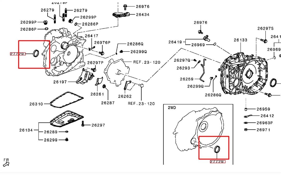 SEAL OIL-DIFFERENTIAL Mitsubishi 2702A014