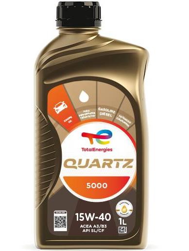 Total 15W40Q50001L Engine oil Total QUARTZ 5000 15W-40, 1L 15W40Q50001L