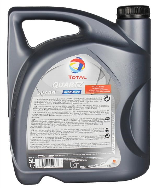 Engine oil Total QUARTZ INEO MDC 5W-30, 5L Total 5W30QINEOMDC5L