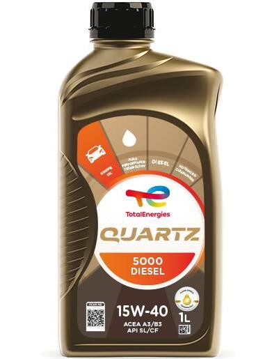 Total 15W40Q5000D1L Engine oil Total QUARTZ 5000 Diesel 15W-40, 1L 15W40Q5000D1L