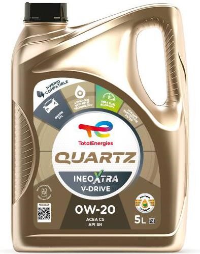 Total 0W20QINEOXTRAVD5L Engine oil Total QUARTZ INEO XTRA V-DRIVE 0W-20, 5L 0W20QINEOXTRAVD5L