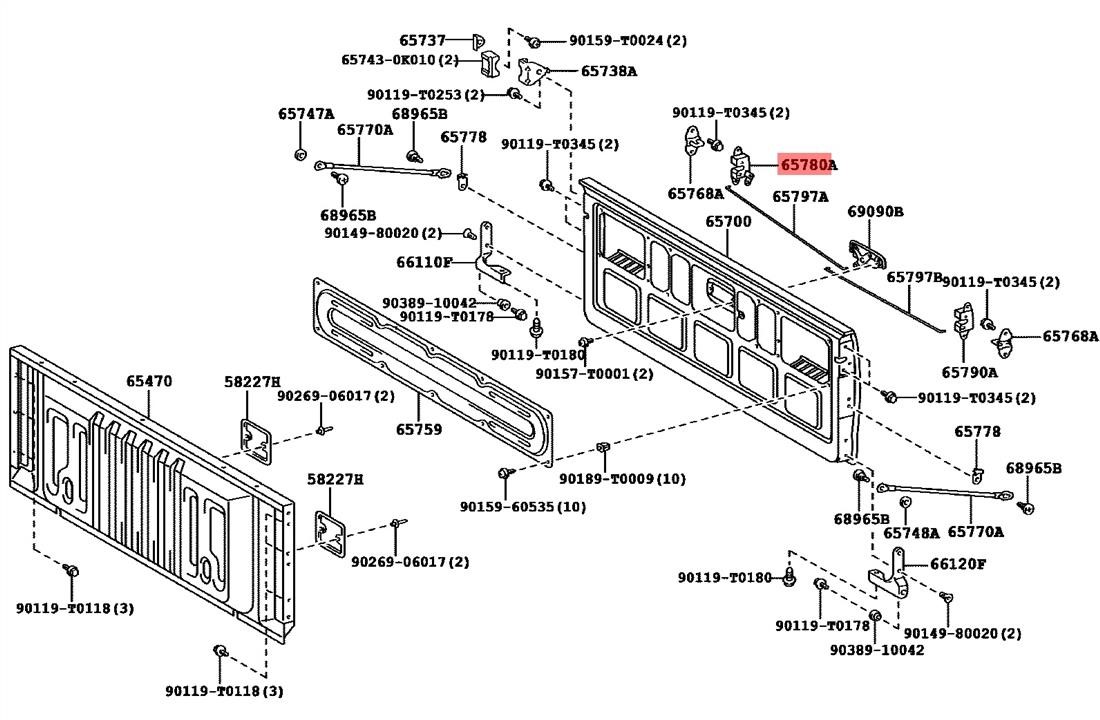 Buy Toyota 65780-0K010 at a low price in United Arab Emirates!